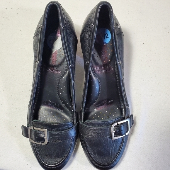 Rockport Adiprene Buckled Black Leather Loafer Block Heel Size US 6.5 - Picture 13 of 15